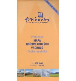 Přehledná mapa tisícimetrových vrcholů