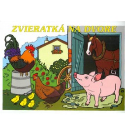 Zvieratka na dvore - omalovánka