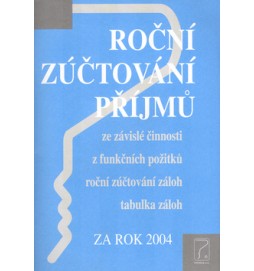 Roční zúčtování příjmů za rok 2004