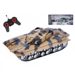 Tank RC na baterie plná funkce se světlem a zvukem plast 22 cm, 2 barvy (1ks v krabičce)