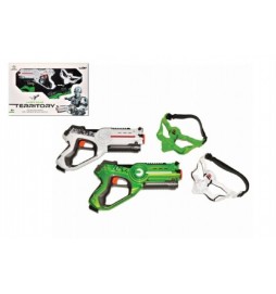 Territory laser game - double set (2 pistole, 2 masky) plast na baterie v krabici 58x38x9cm