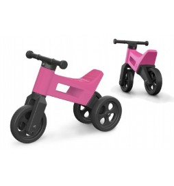 Odrážedlo FUNNY WHEELS 2v1 růžové výška sedadla od 26cm polohovatelné nosnost 50kg 18m+