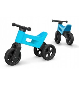 Odrážedlo FUNNY WHEELS 2v1 modré výška sedadla nastavitelná 27/30cm nosnost 50kg 18m+