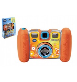 Kidizoom Twist Plus X7 Vtech fotoaparát s funkcemi oranžový plast 15cm na baterie v krabičce 21x29cm