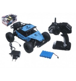 Auto RC buggy velká kola 38x20x23 plast 27cm 24MHz na baterie + dobíjecí pack, 2 barvy (1ks v krabici)