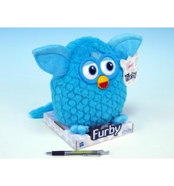 Furby plyš 20cm modrý na podstavci