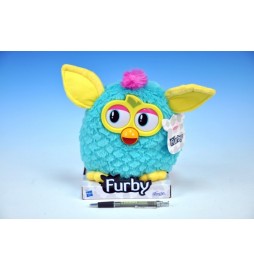 Furby plyš modro-žlutý 20cm na podstavci od 10 měsíců