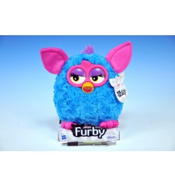 Furby plyš modro-růžový 20cm na podstavci od 10 měsíců