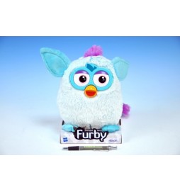 Furby plyš bílo-modrý 20cm na podstavci od 10 měsíců