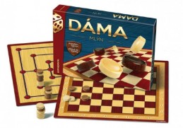 Dáma + mlýn společenská hra v krabici 33x23x4cm - Rock David