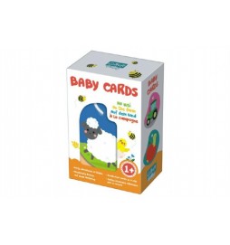 Karty na kroužku pro nejmenší Na Vesnici Baby Cards 7ks v krabičce 12,5x19x7cm 1+