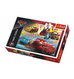 Puzzle Cars 3/Auta koláž 27x20cm 30 dílků v krabičce 21x14x4cm