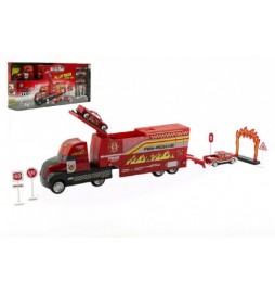 Auto Hasiči Truck nákladní s doplňky plast 30cm v krabici 42x19x8cm