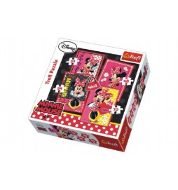 Puzzle 4v1 Minnie Disney v krabici 28x28x6cm