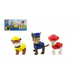 Puzzle 3D Paw Patrol/Tlapková patrola figurky gumové 3ks na kartě