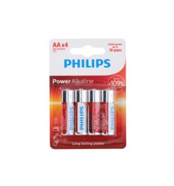 Baterie Philips AA(LR6) 1,5V 4ks na kartě Alkaline