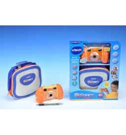 Kidizoom Fotoaparát s pouzdrem VTech oranžový plast 15x8cm na baterie 4xAA v krabičce