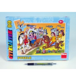 Puzzle Čtyřlístek dostavník 26,4x18,1cm 99 dílků v krabici 27x19x3,5cm