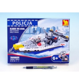 Stavebnice Dromader Policie Člun 23501 215ks v krabici 25,5x18,5x4,5cm