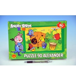 Puzzle Angry Birds RIO-V rytmu samby 33x22cm 90 dílků v krabici 29x19x4cm