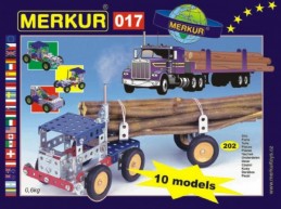 Stavebnice MERKUR 017 Kamion 10 modelů 202ks v krabici 26x18x5cm - Rock David