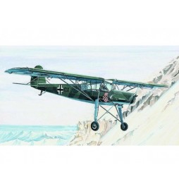 Model Fieseler FI-156 Storch 13,8x19,6cm v krabici 25x14,5x4,5cm