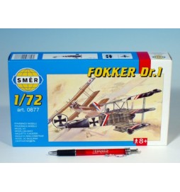 Model Fokker DR.1 8,01x9,98cm v krabici 25x14,5x4,5cm