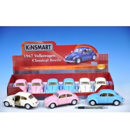 Auto Kinsmart VW Beetle na volný chod  kov 17cm, 3 barvy (1ks)