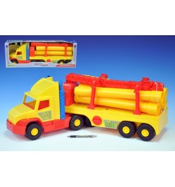 Auto Super Truck stavební s rourami Wader 76cm 2 barvy v krabici - 1 kus