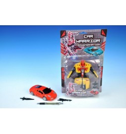 Transformer auto/robot 18cm; 2 barvy; na kartě - 1 kus