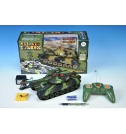 Tank RC plast 25cm na baterie na vysílačku asst 2 barvy v krabici