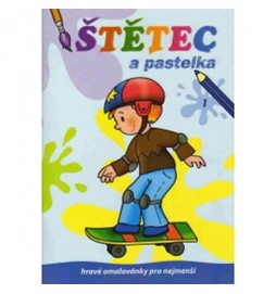 Štětec a pastelka modré - Omalovánky A4