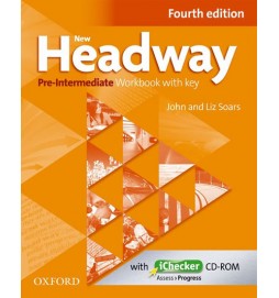 New Headway Fourth Edition Pre-Intermediate Workbook with Key + iChecker CD