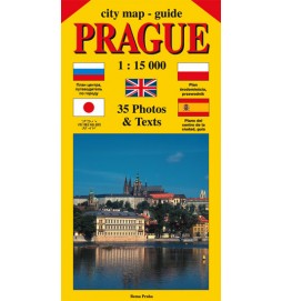 City map - guide PRAGUE 1:15 000 (angličtina, ruština, španělština, polština, japonština)