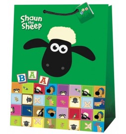 Ovečka Shaun, dárková taška, jumbo 7 (zelená)