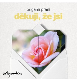 Origami přání - Děkuji, že jsi