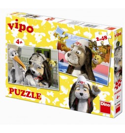 Vipo v Evropě - puzzle 2 motivy v balení 2x48 dílků - 1 kus