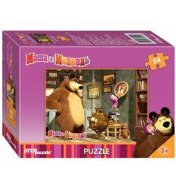 Puzzle mini 54 Máša a Medvěd - Doma je doma