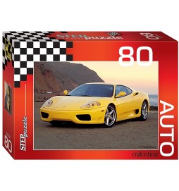 Puzzle 80 Auto Collection - Ferrari Yellow