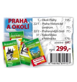 Praha a okolí - Balíček průvodců (1-Okolí Prahy, 22/1-Praha-historické centrum, 22/2-Praha-vnější části, 37-Kokořínsko a Mělnicko)