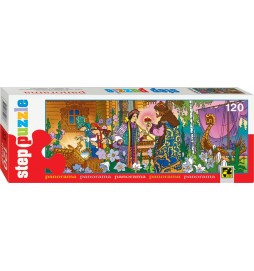 Puzzle 120 Panorama: Ruské pohádky - Šarlatový květ