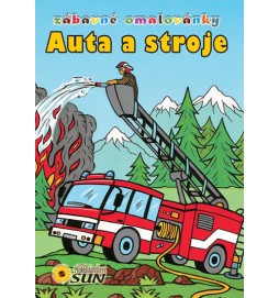 Auta a stroje - Zábavné omalovánky