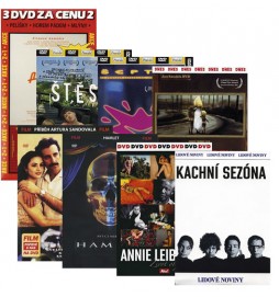 Komplet filmů 8DVD (Pelíšky + Horem pádem + Mlýny + Anne Leibovitz + Pro lásku či pro vlast + Hamlet + Kachní sezóna + Štěstí + Šeptej + Jan Saudek)