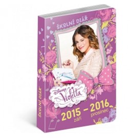 Diář 2016 - Violetta, školní diář, září 2015 - prosinec 2016