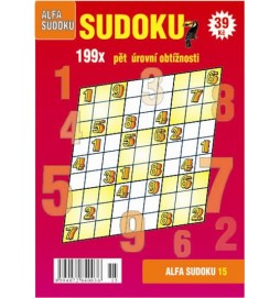 Sudoku 15 - 199x pět úrovní obtížnosti