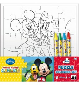 Mickey klubík - Omalovánky puzzle