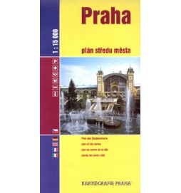 Praha plán středu města 1:15 000